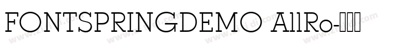 FONTSPRINGDEMO AllRo字体转换